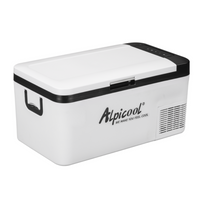 Alpicool K18 20L Car Cooler - Fast Cooling, Bluetooth, Portable Design with Built-in LED Lighting