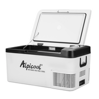 Alpicool K18 20L Car Fridge, Bluetooth App, Storage Compartment, Portable Design with Drain Plug