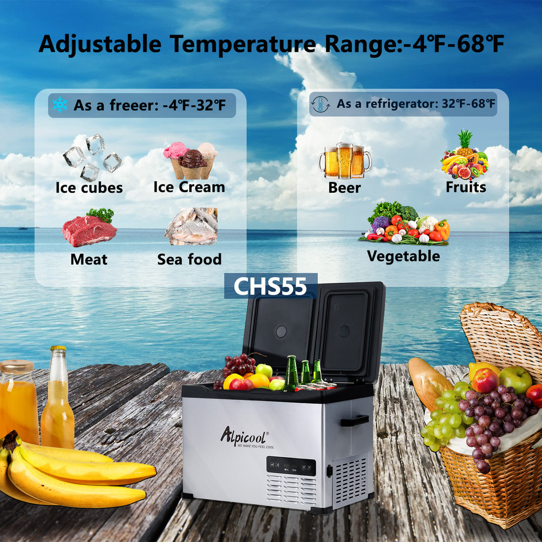 Alpicool CHS55 Dual Zone Portable Fridge Freezer