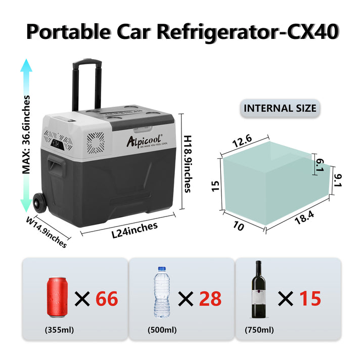 Alpicool CX40 Portable Car Fridge