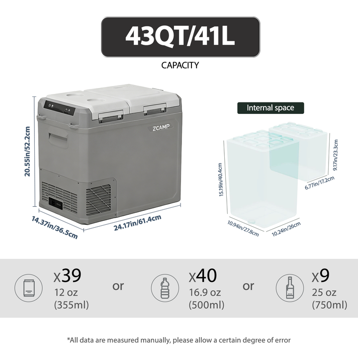 Zcamp GES55 Car Fridge Freezer