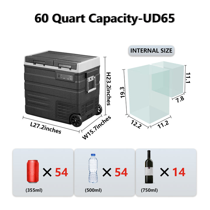 Alpicool UD65 Portable Car Fridge Freezer