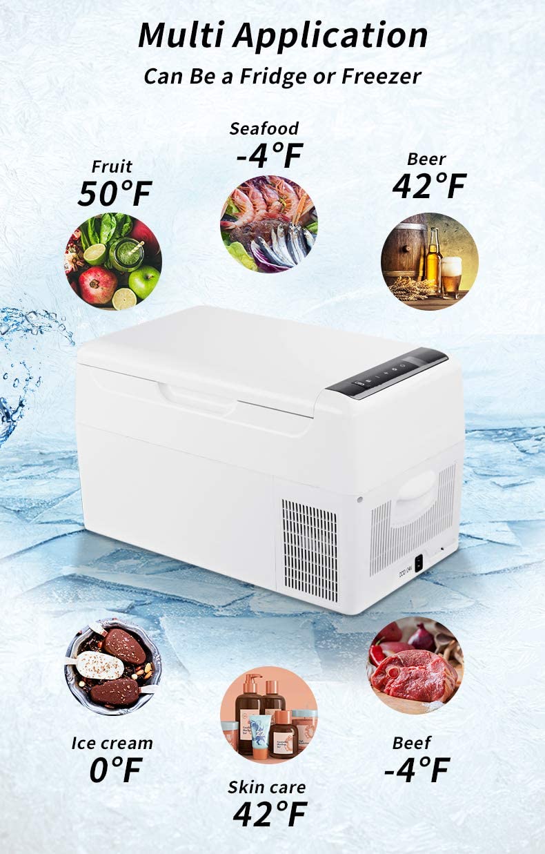 Alpicool C22 Portable Car Freezer - 21 Quart Capacity, 12V/110V Power, Ideal for Driving & Outdoor Adventures