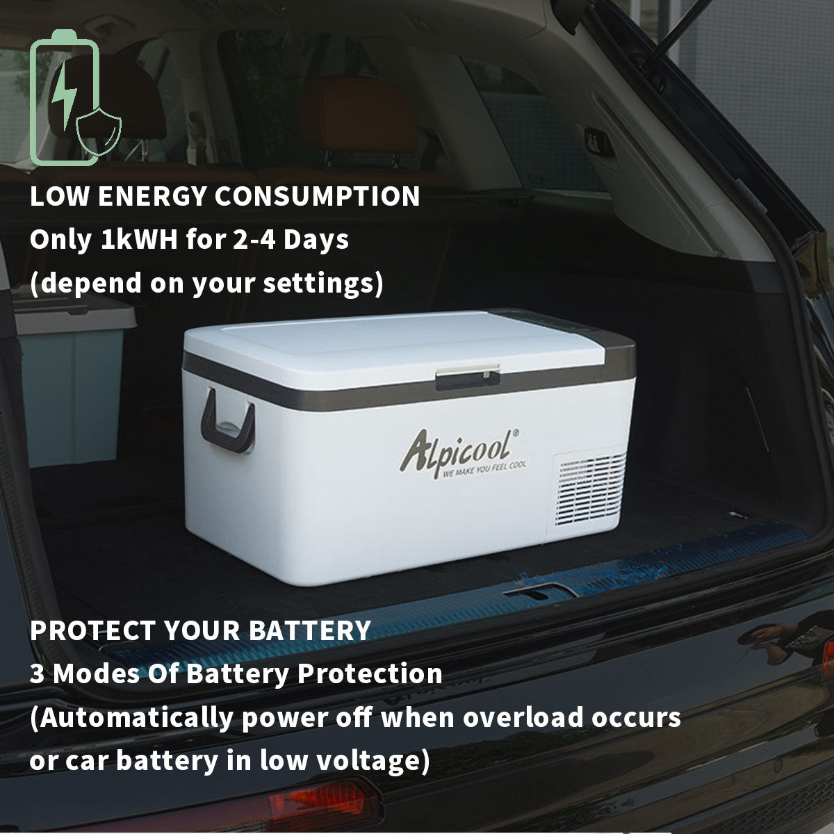 Alpicool K18 - 20L Car Fridge Freezer, Bluetooth App Control, Portable, Great for Road Trips